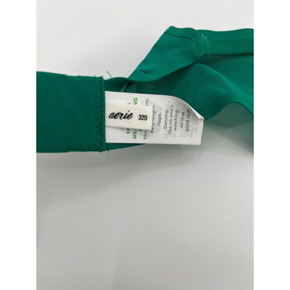 NWT Aerie Smoothez Balconette Bra Sz 32D Emerald Green Mesh Underwire - Picture 5 of 6